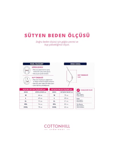 Cottonill Seamless Bra - Neriva Lazer Kesim Önden Düğmeli Minimizer Kadın Sütyen 3'lü Paket-2 Çok Renkli
