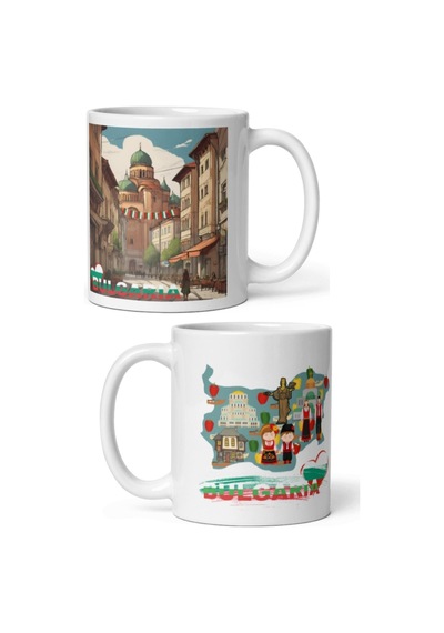 Bulgaristan Kupa Bardak 2 Adet Seyahat Hatıra Bulgaria Mug