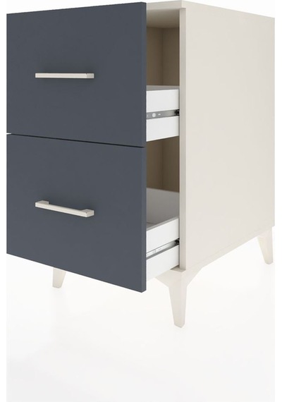 Kronos Komodin 2 Çekmeceli 44x59x80 Aytaşı-antrasit Aytaşı