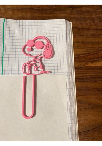 3d Baskı Gözlüklü Sevimli Köpek Figürlü Kitap Ayracı 4lü - - Pembe
