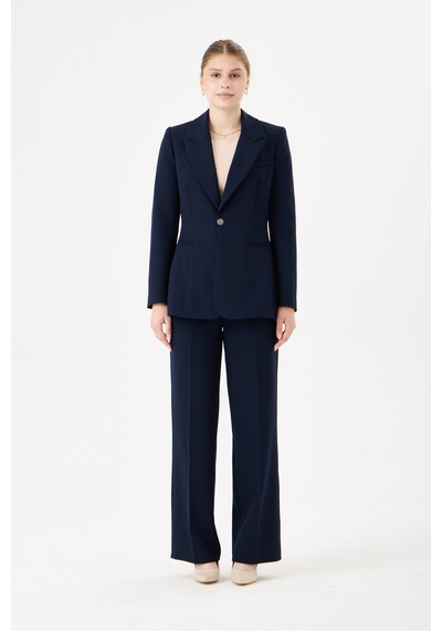 Velnara Moda Klasik Tek Düğme Ceket & Boru Paça Pantolon - Kadın Takım Elbise Lacivert- Velnara Tasarımı Lacivert - 918589140 Lacivert Velnara Moda Klasik Tek Düğme Ceket & Boru Paça Pantolon - Kadın Takım Elbise Lacivert- Velnara Tasarımı Lacivert - 918589140 Lacivert