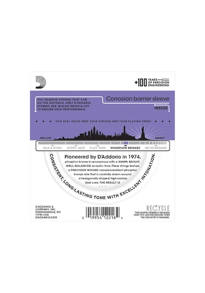 D'addario Ej26 Phosphor Bronze. Custom Light. 11-52 Takım Tel Aku
