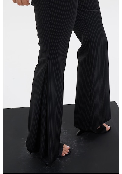 Rebellion Venüs Wool Pants Siyah Beyaz Çizgili