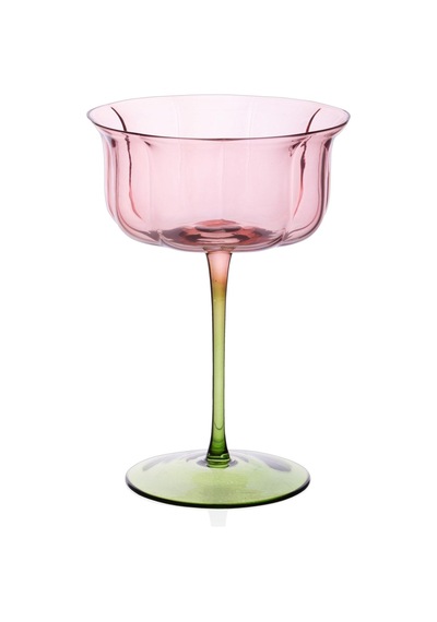 The Mia Martini Kadehi Pembe Yeşil 16x11x8 Cm