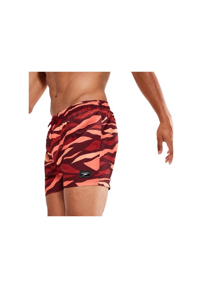 Speedo Print Leis Erkek Şort Mayo Kırmızı