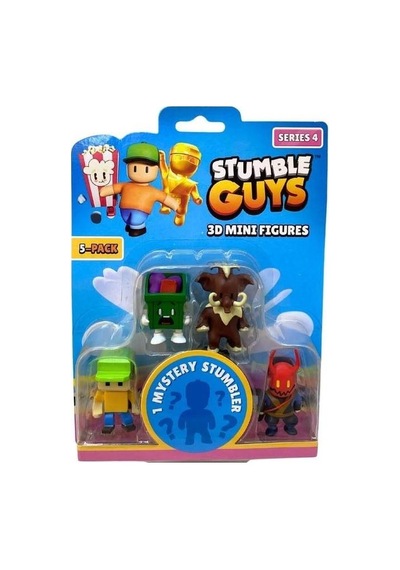 Stumble Guys Seri 4 5'li Mini Figür Pıxel Guys Stumble Guys