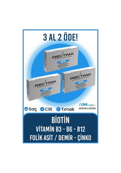 Rectiwa Biotin 3 x 30 Kapsül