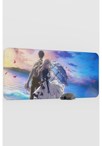 Violet Evergarden Anime V2 - 90x40 Xxl Gaming Kauçuk Kaymaz Taban Mouse Pad Fare Altlığı