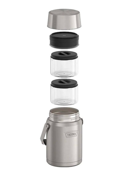 Thermos Icon Mega İki Katlı Yemek Termosu 1.4 Litre Gri