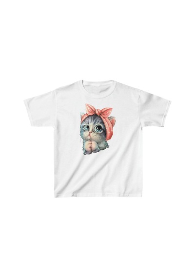 Barlashive Çocuk Unisex Baskılı T-shirt - Beyaz Çok Renkli