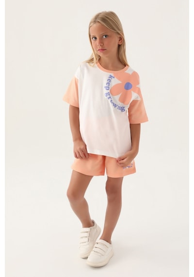 Rolypoly Keep Growing Somon Kız Çocuk Şort Takım 5274-42962 Somon
