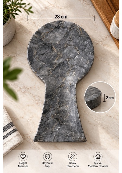 Mermer Kaşıklık 23x2 Gri