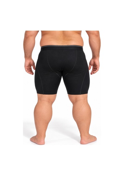 Büyük Beden Erkek Sporcu Tayt Boxer Siyah