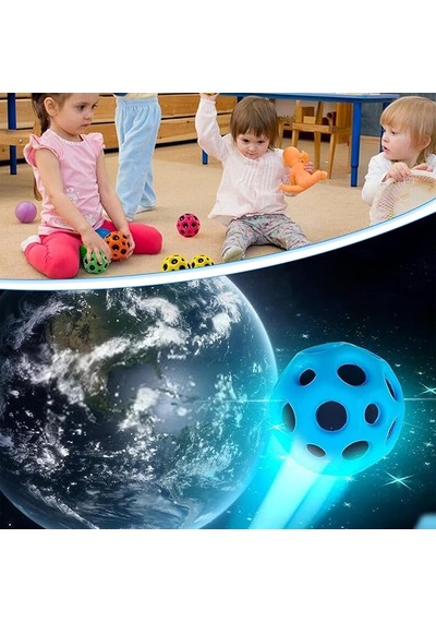 Yükseğe Zıplayan Delikli Bouncer Ball Space Ball Süper Uzay Topu