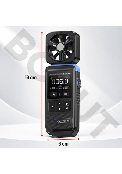 Tr Fnırsı Fam-02 Rüzgar Hızı Sıcaklık Ve Nem Ölçer Anemometre