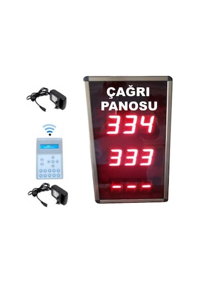 Kablosuz Üç Satır Fastfood Sıramatik Numaratör Sistemi Kasa Ölçüsü 30x50 Cm