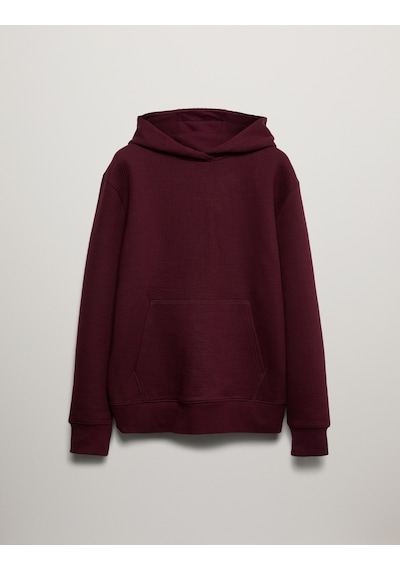Marks & Spencer Pamuk Karışımlı Kapüşonlu Sweatshirt T07005133 Bordo