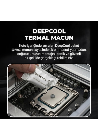 Deepcool Ag400 V5 Argb Black İşlemci Soğutucu, Amd Ve Intel Uyumlu, 120mm Kule Tipi Hava Soğutma, 12 Cm Hava Soğutucu, Tdp 220w, Siyah Siyah - Argb