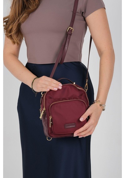 Silver Polo Sp1220 Kadın Çapraz Çanta Saten Bordo-bordo