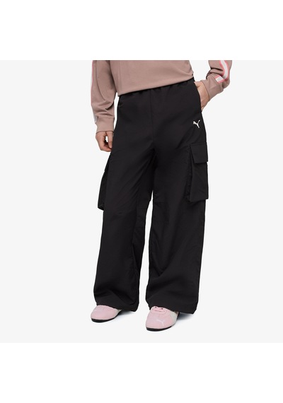 Puma Relaxed Woven Cargo Çocuk Siyah Pantolon 634520 2800282
