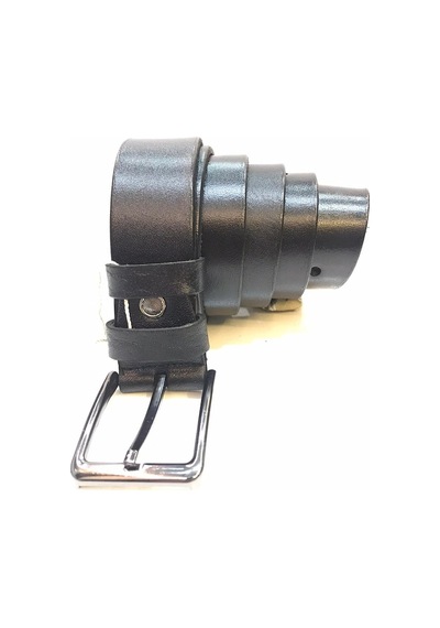 %100 Hakiki Manda Derisin Siyah 3.5 Cm Battal Boy Kemer