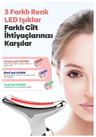 Pro 3 Programlı Yüz Ve Boyun Kırışıklık Karşıtı Ve Giderici Ems Güzellik Cihazı