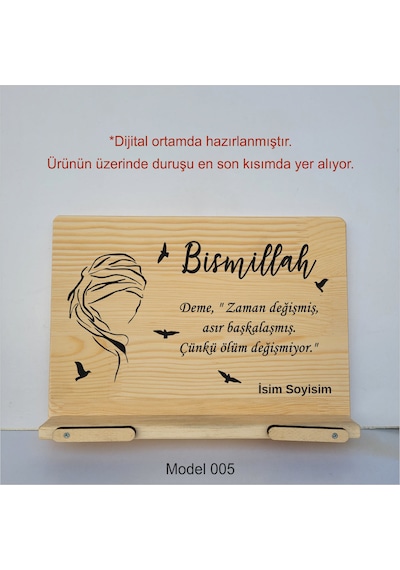 Münzevi Masaüstü Ahşap Rahle/tablet/kitap Tutucu-modelr005