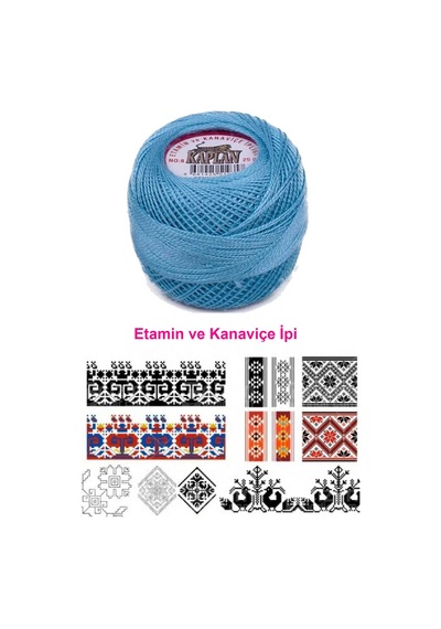 Tedar Kaplan Etamin Ve Kanaviçe İpi 8 No Kod/renk: 293 - Royaleks Najmaddin (No:1) 8.5Cm X 10.5 Cm