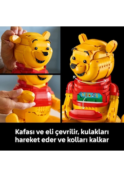 LEGO® ǀ Disney Ayı Winnie 43300 - Yetişkinler için Bal Küpü ve Minifigür İçeren Yaratıcı Dekoratif Model Yapım Seti (1399 Parça)
