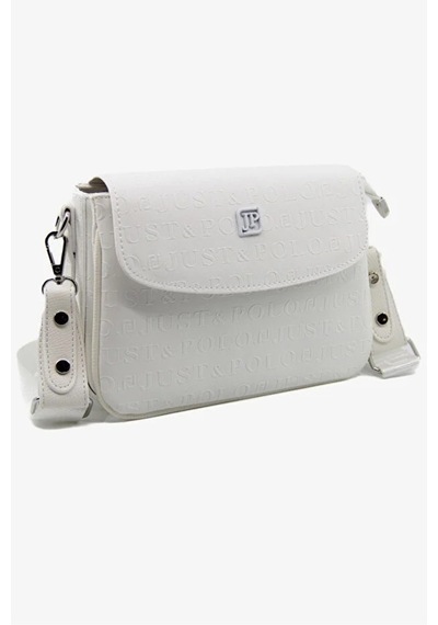 Just Polo Kadın Su Geçirmez Ayarlanabilir Askılı Lüks El & Omuz Çantası Shoulder Bag Ebat: 25 X 15 Cm Beyaz
