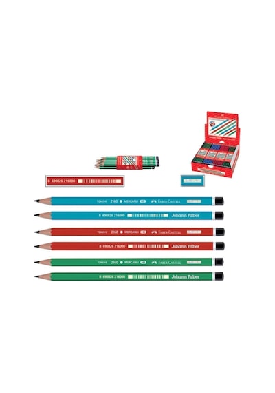 Faber-castell Mercanlı Kurşun Kalem 12 Li 1052160000000 1 Paket 12 Adet Karışık