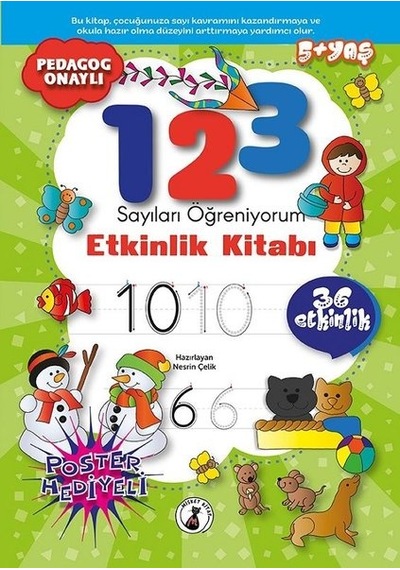 1 2 3 Sayıları Öğreniyorum Etkinlik Kitabı - 36 Etkinlik- Misket Kitap