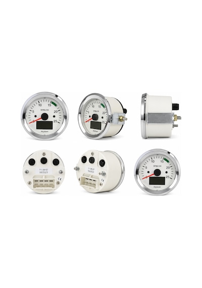 Ölçüsan 110867 Devir Göstergesi Lcd Zaman Saatli Ø 80 Mm 12- 24v 2500
