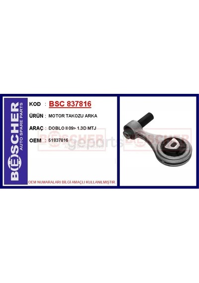 Motor Takozu Arka Doblo 2 2009 1.3d Mtj