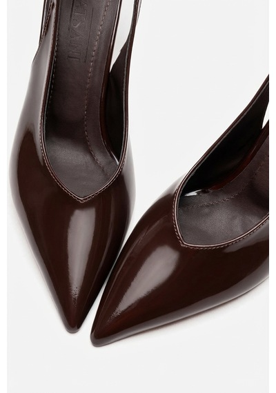 Esatsani Kahverengi Rugan Arka Açık 9 Cm İnce Topuklu Özel Günler Davet Stiletto Kadın Ayakkabı Kahverengi Rugan Esatsani Kahverengi Rugan Arka Açık 9 Cm İnce Topuklu Özel Günler Davet Stiletto Kadın Ayakkabı Kahverengi Rugan