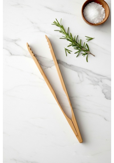 Bambu Uzun Servis Maşası 48 Cm Kahverengi