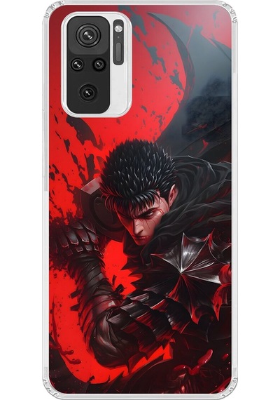 Xiaomi Redmi Note 10 Uyumlu Şeffaf Kılıf Berserk 3 Tasarımlı