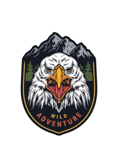 Off Road Camping Adventure Kamp Eagle Kartal Sticker 10 X 7,5 Cm
