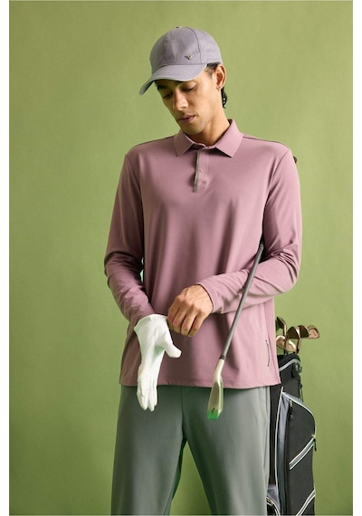Defacto Standart Fit Polo Yaka Sporcu Uzun Kollu Tişört F7611ax26sppr338 Mor-pr338