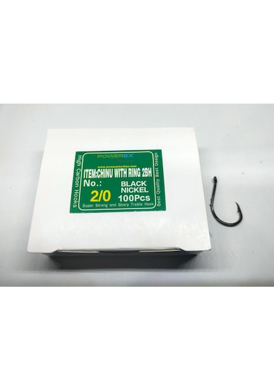Powerex Chinu With Ring Tırnaklı 2/0 no. Delikli Paslanmaz Black