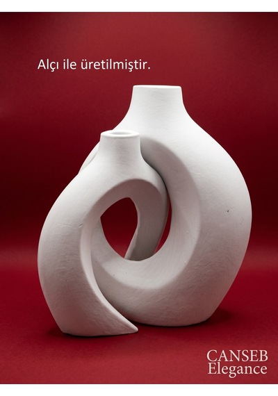 Premıum Sarmaşık Sevgili İkili Vazo Dekoratif - 16/13cm 88291333