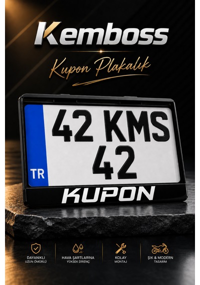 Kupon Yazılı Motosiklet Plakalık