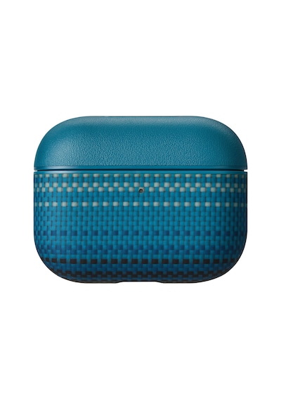 Apple Uyumlu AirPods Pro 3 Kılıf Aramid Fiber Pitaka Tactile Woven Sunset-moonrise Serisi Kapak Mavi Mavi