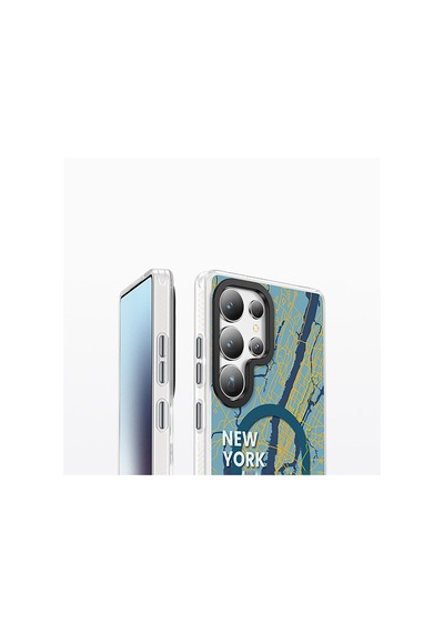 Galaxy Uyumlu S25 Ultra Kılıf Magsafe Şarj Özellikli Benks Dynamic City Serisi Kapak Yeşil