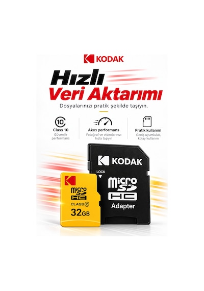 Kodak Class 10 32 Gb Mıcro Sdhc Hafıza Kartı