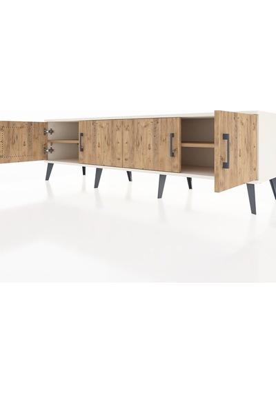 Hyperion Tv Ünitesi 2 Raflı 4 Kapaklı 176x44x51 Aytaşı-çam/çam Atlas Çam/atlas Çam