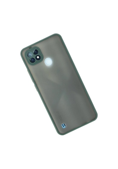 Realme C21 Kılıf Montreal Silikon Kapak - Yeşil 0.2M-Çok Renkli