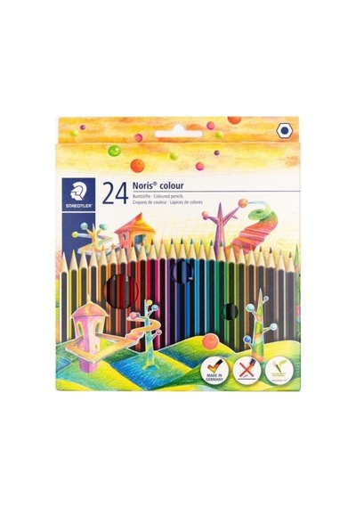 Noris Color 185 C24 Kuru Boya Kalemi Seti, 24 Renk Diğer