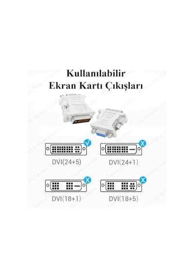 Yüksek Kalite Dvı-I 24+5 Erkek To Vga Dişi Dönüştürücü