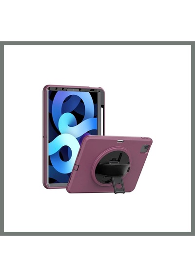 Bezos İpad 2025 10.9 10.nesil A16 Kılıf Hand Strap Tablet Kılıfı - Mürdüm Mmbz